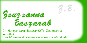 zsuzsanna baszarab business card